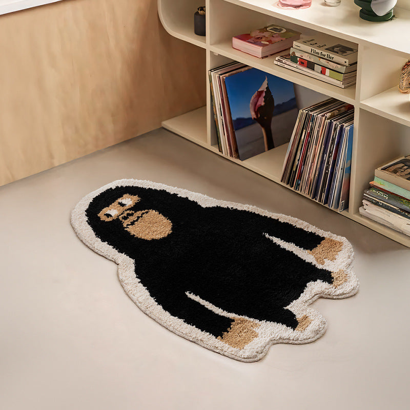 Gorilla-shaped bath mat with non-slip bottom LoungeYard — product view 2