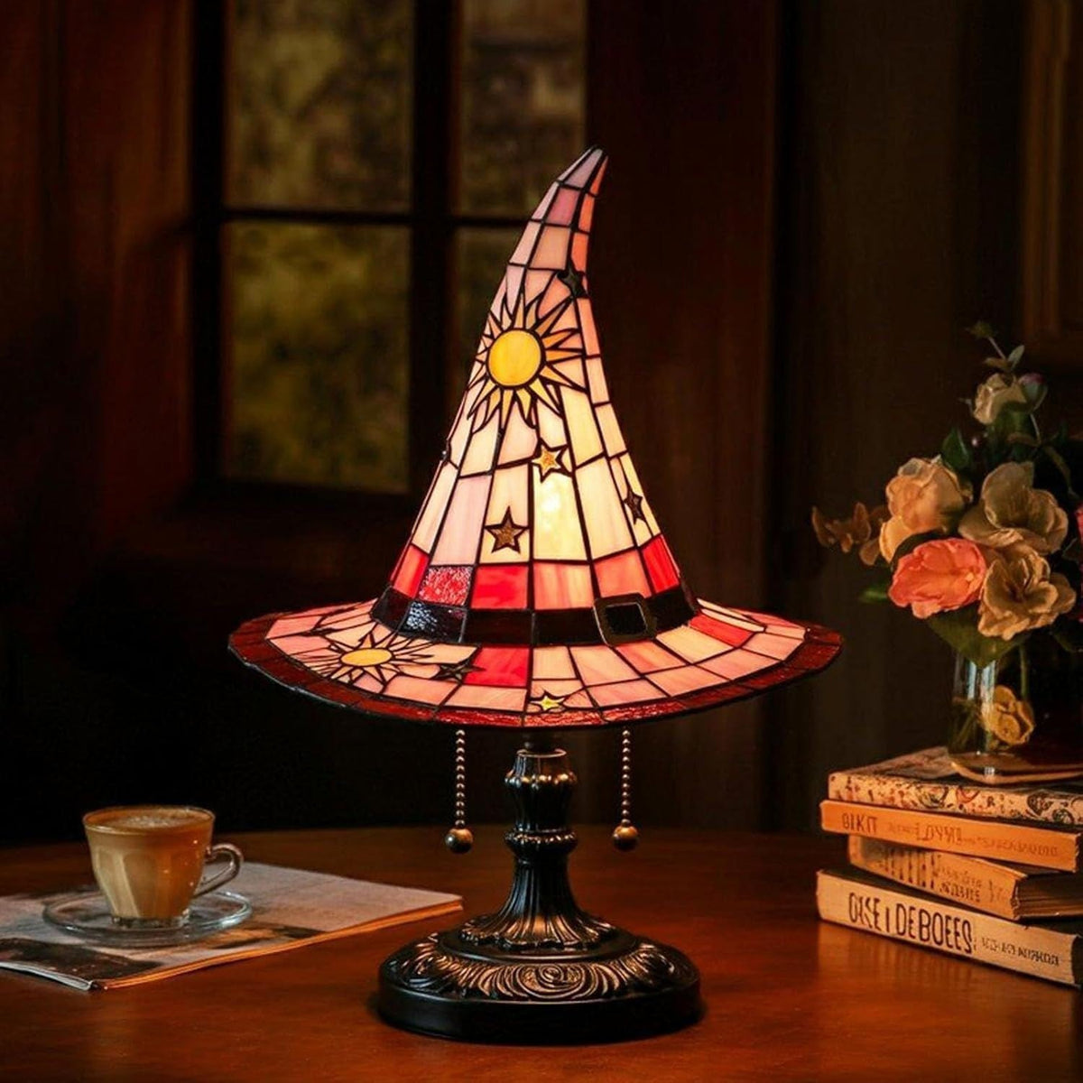 Decorative Witch Hat Table Lamp Bowlift — product view 2