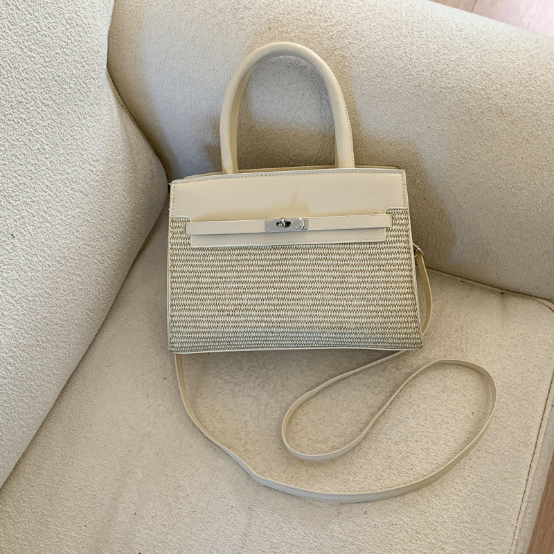 Elegant Woven Handbag with Detachable Strap — product view 6