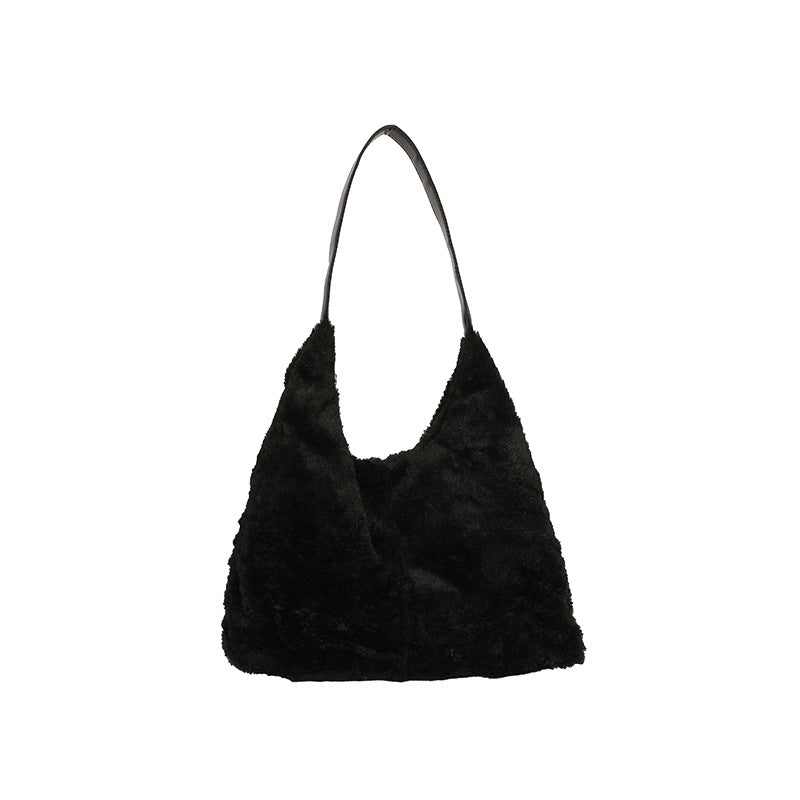 Luxurious Faux Fur Slouchy Shoulder Bag — product view 1