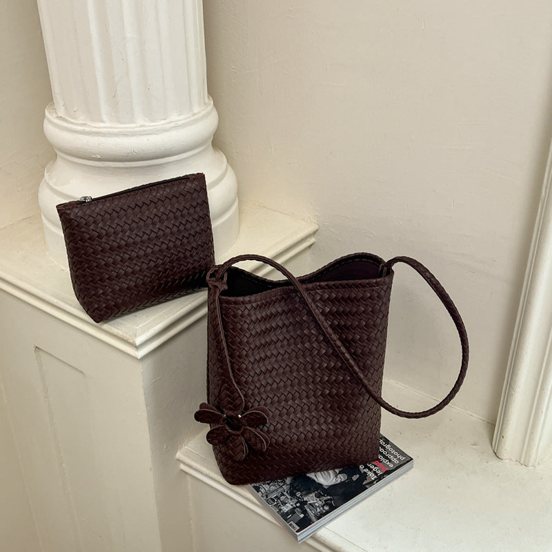 Woven Leather Elegance Tote — product view 6
