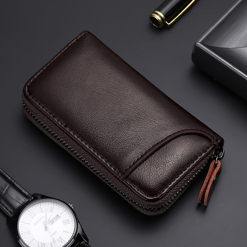 RFID Blocking Leather Zip Wallet — product view 3