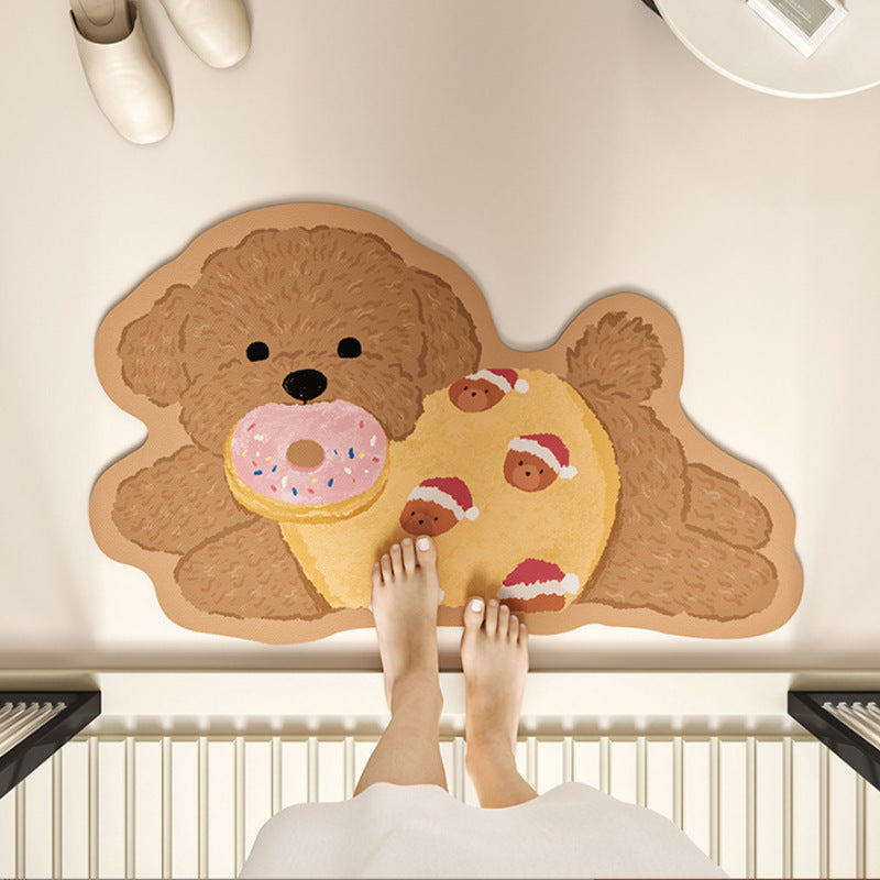 Cute Dog-Shaped Bath Mat — product view 1