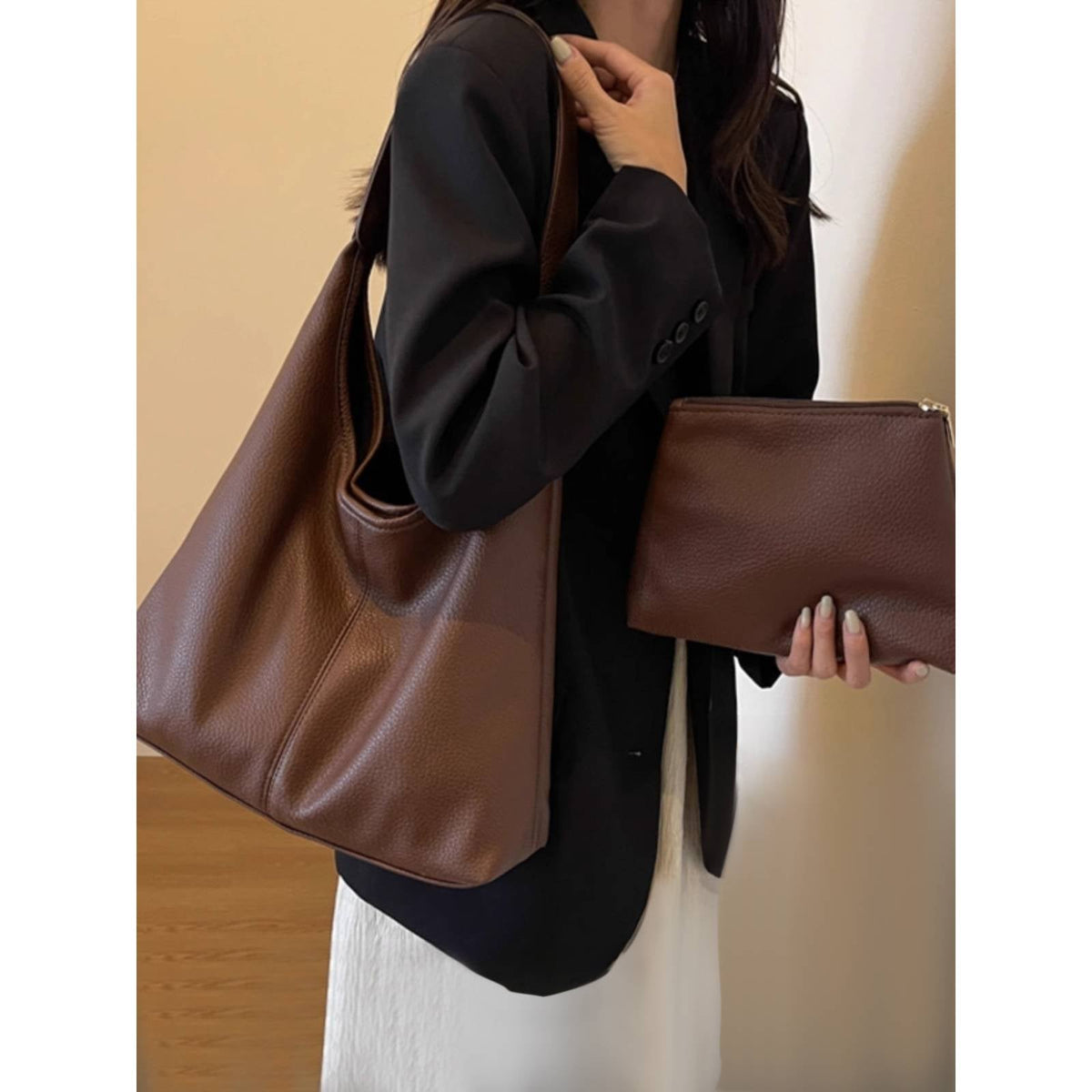 Luxurious Textured Hobo Bag LoungeYard — product view 1