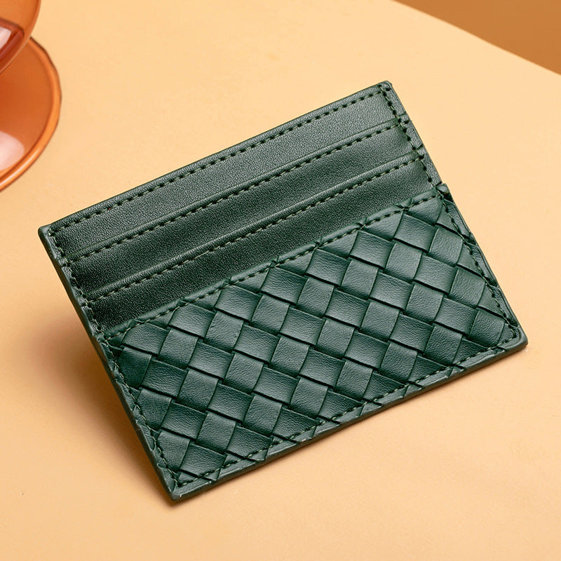 Woven Leather Card Holder LoungeYard — product view 7