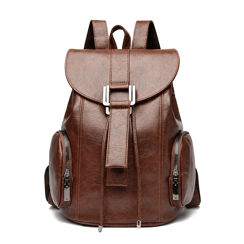 Retro Chic Vegan Leather Backpack LoungeYard — product view 7