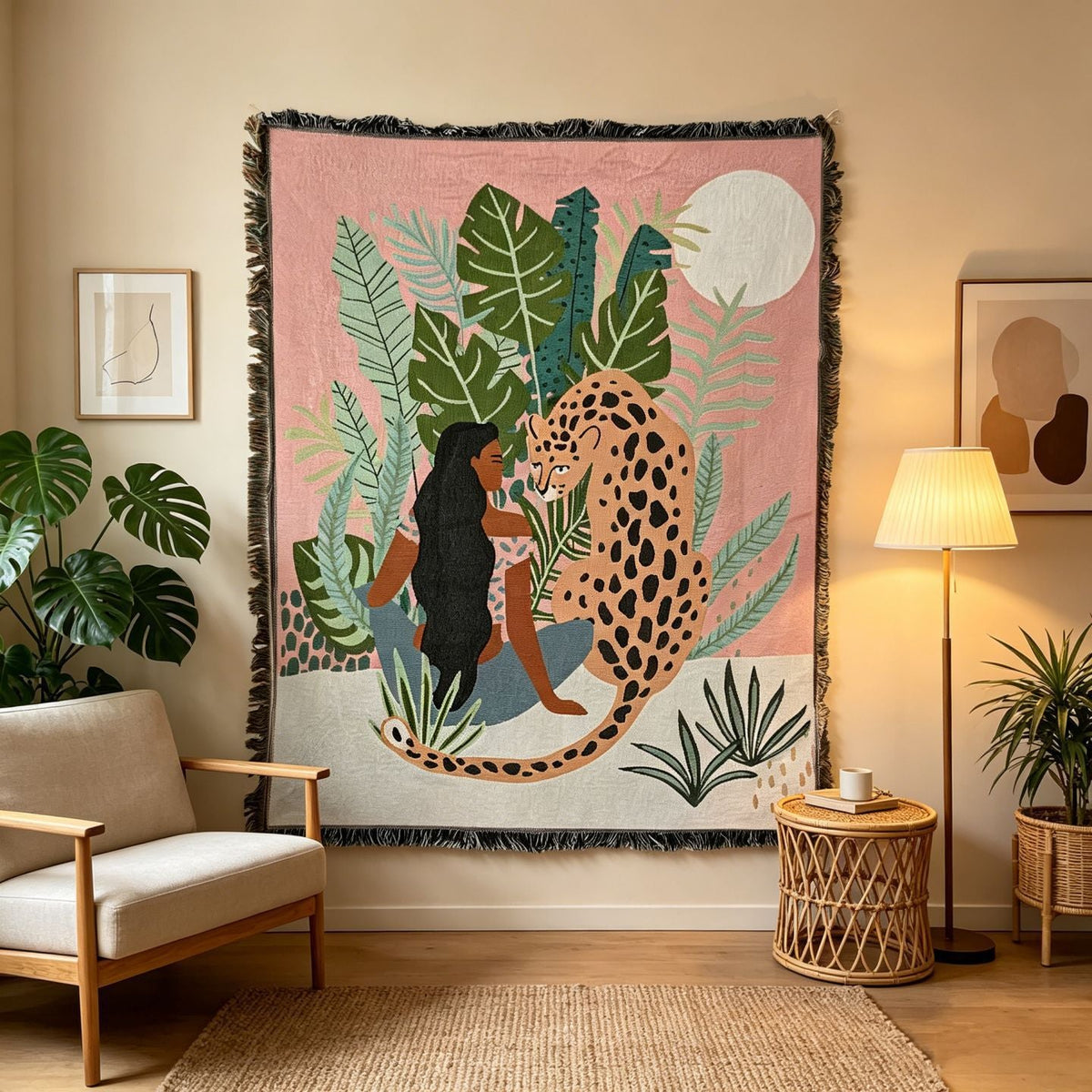 Nature-Inspired Artistic Throw Blanket — product view 4
