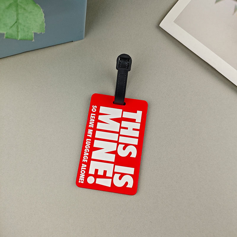 Unisex Luggage Tag with Humorous Message LoungeYard — product view 7