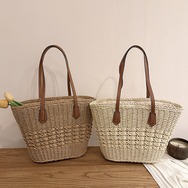 Woven Straw Tote — product view 3