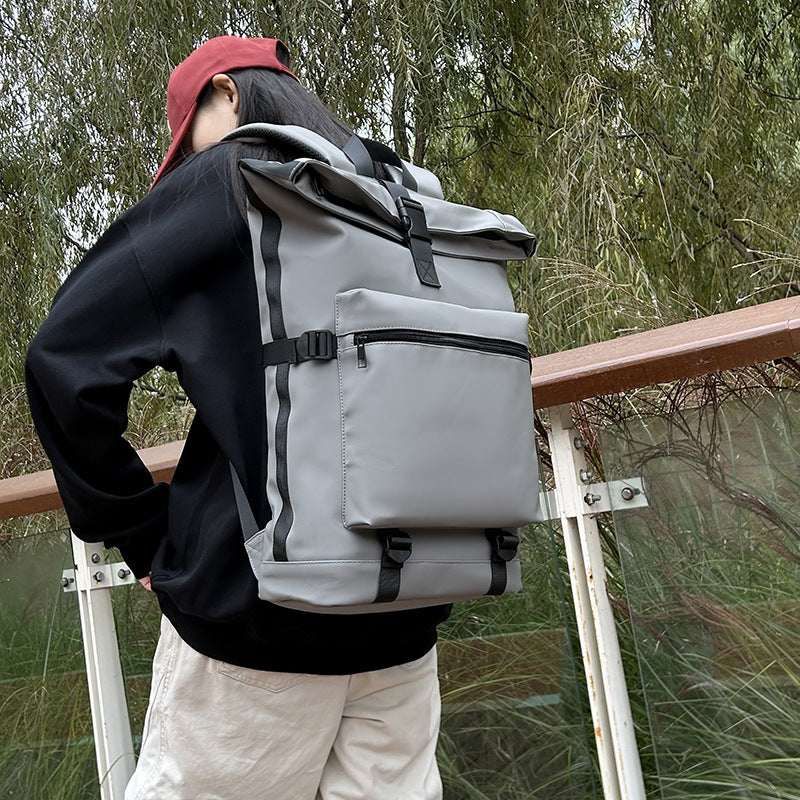 Stylish Rolltop Backpack LoungeYard — product view 3