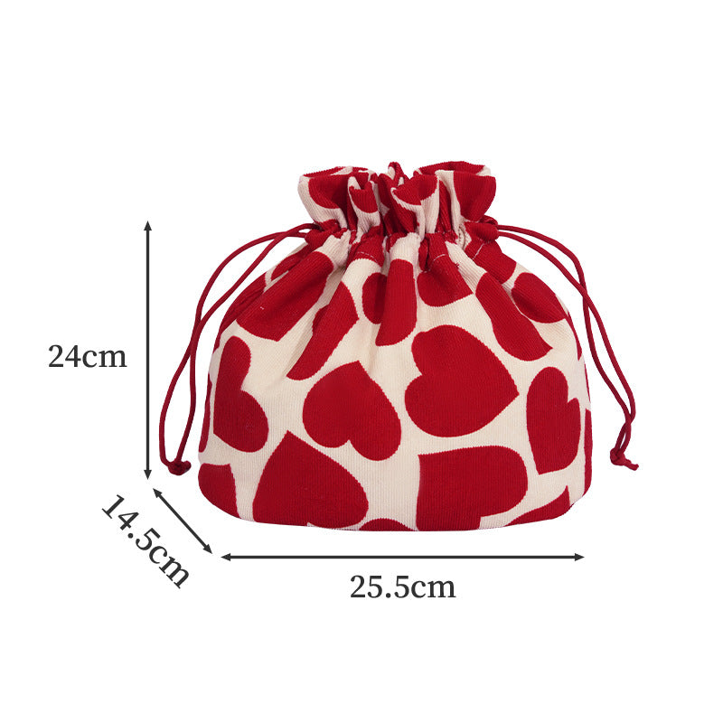 Heart Pattern Makeup Pouch LoungeYard — product view 7