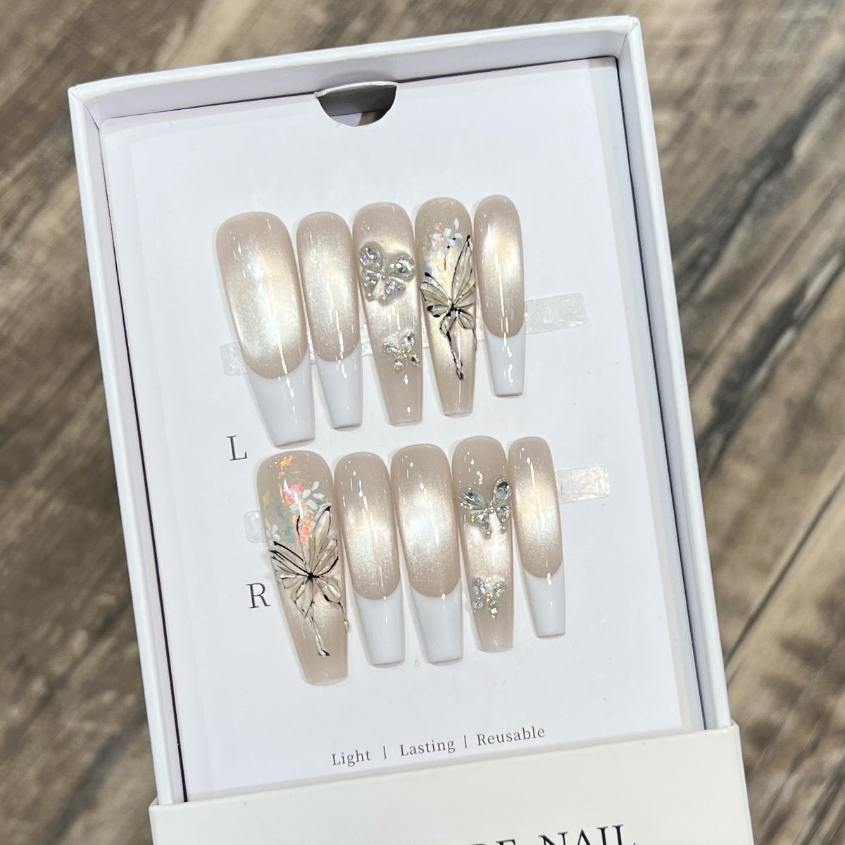 Floral Design Decorative Press-On Nails — product view 3