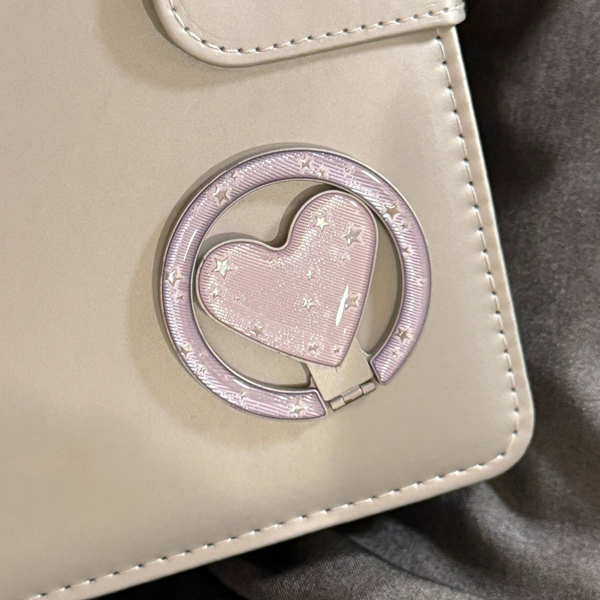 Stylish cosmetic bag with heart motif LoungeYard — product view 1