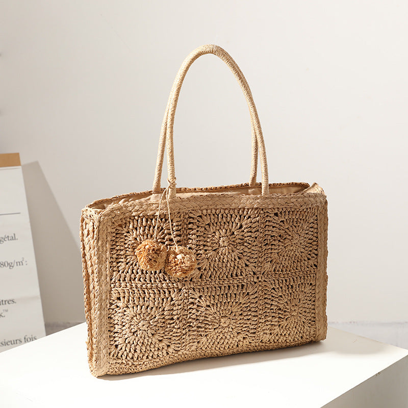Handcrafted Macrame Beach Bag LoungeYard — product view 4