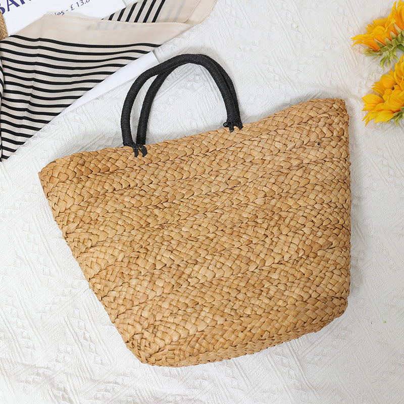Elegant Basket Bag with Contrast Handles LoungeYard — product view 4