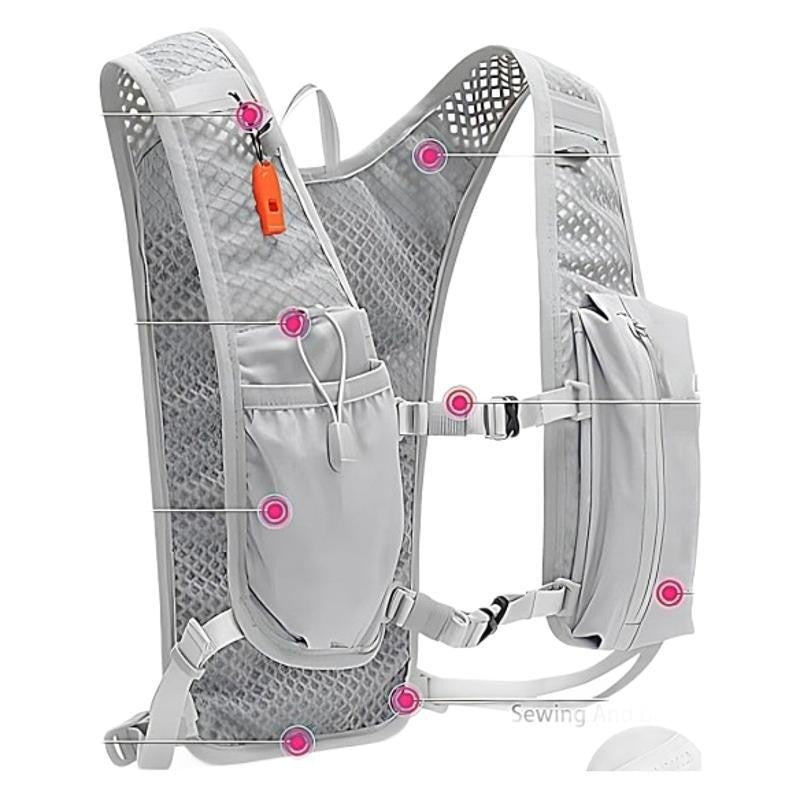 Sporty hydration backpack with breathable mesh back LoungeYard — product view 4