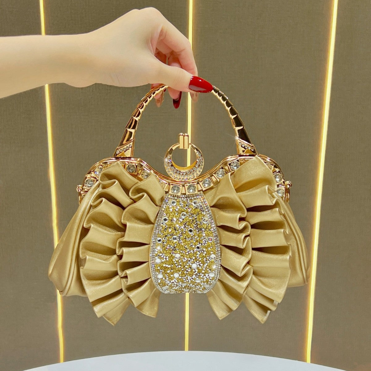 Ruffled Evening Handbag — product view 6