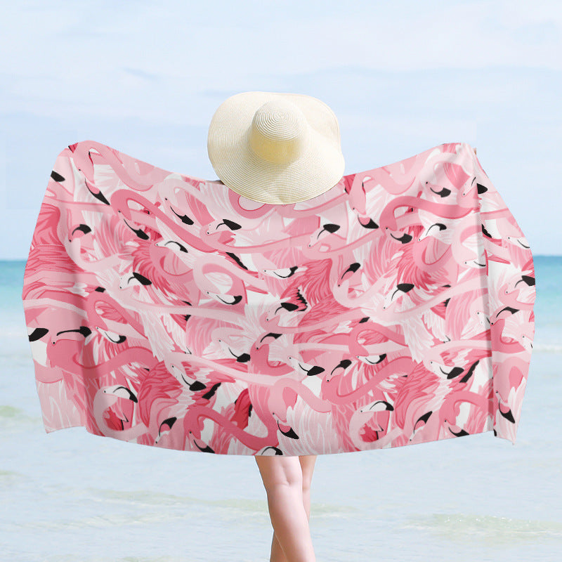 Luxury beach towel with dynamic wave design LoungeYard — product view 3