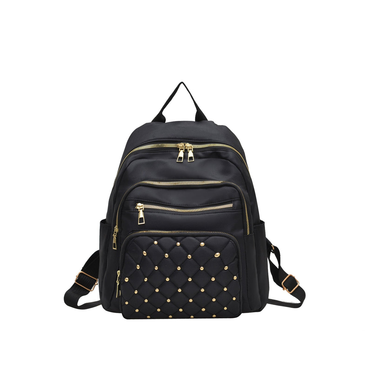 Chic Quilted Backpack with Multiple Pockets LoungeYard — product view 5
