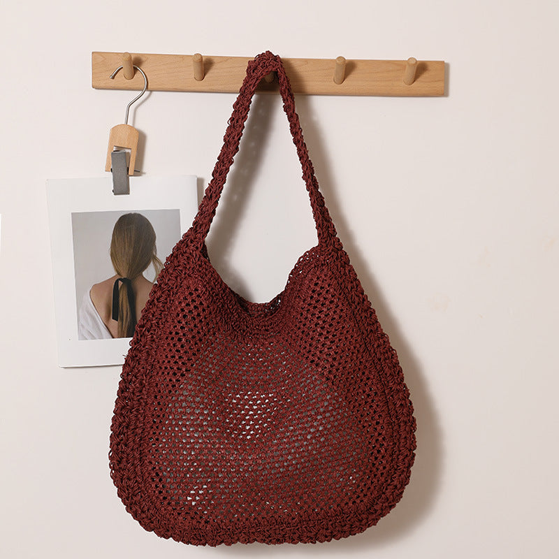 Hand-knotted net tote bag LoungeYard — product view 6