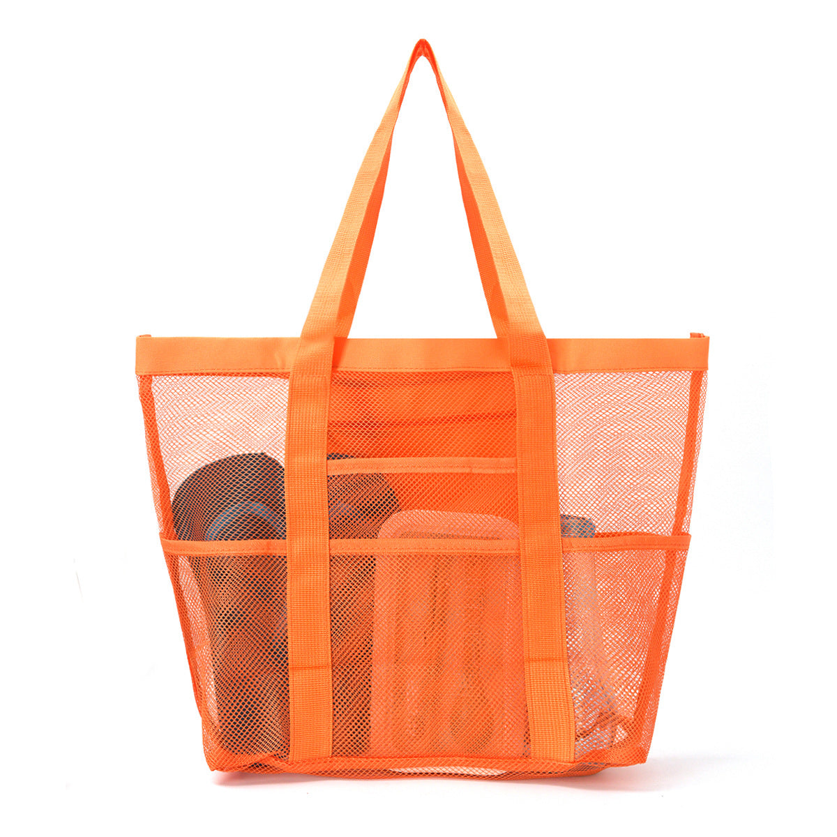 Spacious leisure beach bag made of mesh fabric LoungeYard — product view 7