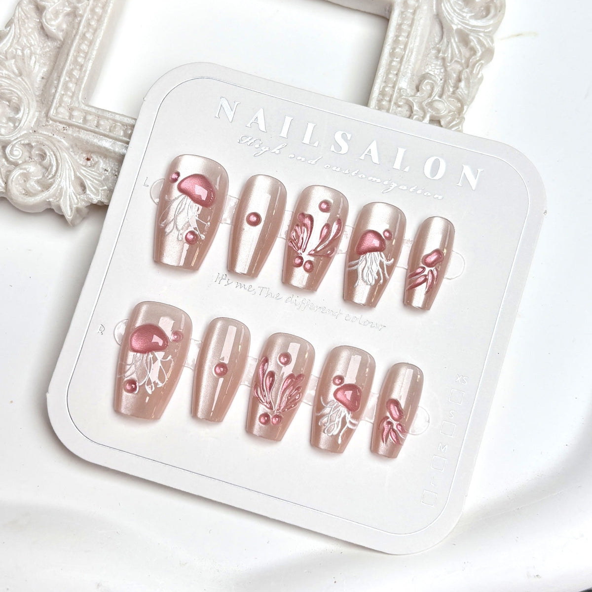 Artistic Jellyfish-Themed Press-On Nail Set — product view 5