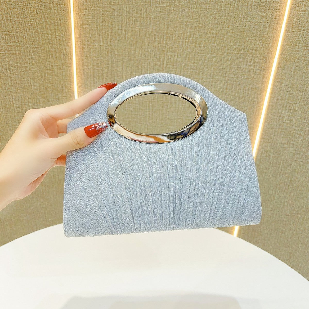 Pleated Evening Handbag — product view 1