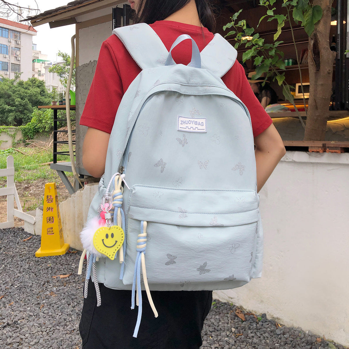 Butterfly Print Casual Backpack LoungeYard — product view 1