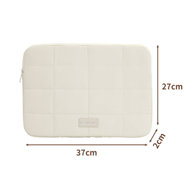 Quilted Slim Padded Laptop Sleeve with Shock-Absorbent Padding LoungeYard — product view 5