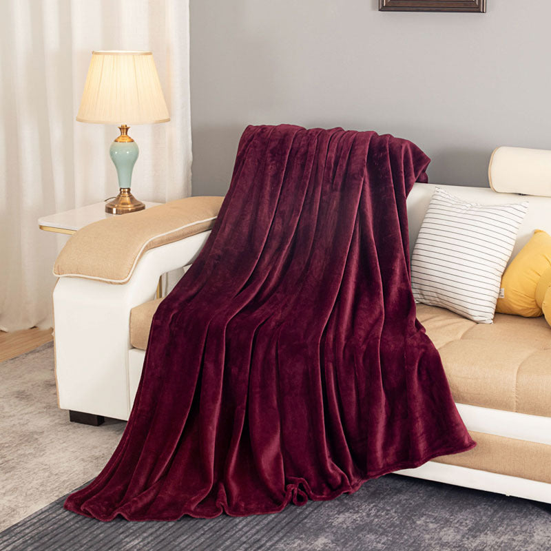 Ladies luxurious fleece blanket with soft texture LoungeYard — product view 5