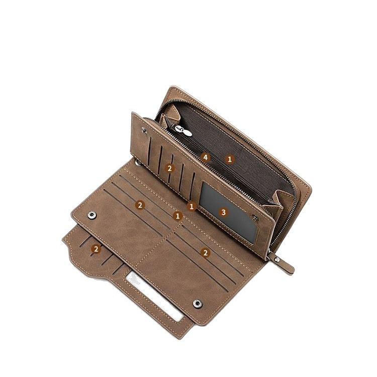 Elegant Leather Wallet with Wrist Strap LoungeYard — product view 2