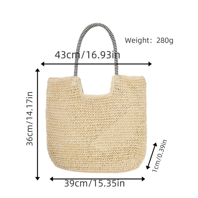 Large Braided Tote Bag LoungeYard — product view 2