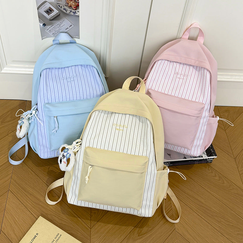 Casual Stripe Patterned Backpack LoungeYard — product view 4