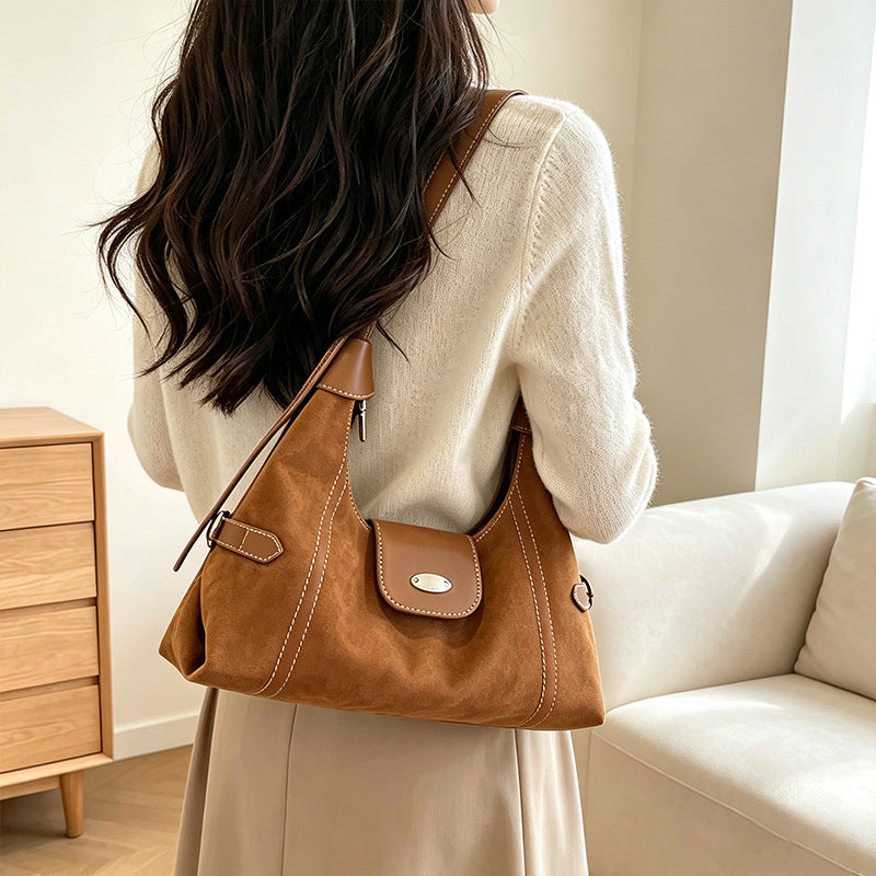 Stylish Suede Shoulder Bag LoungeYard — product view 4