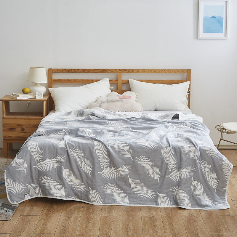 Women Elegant Blanket with Subtle Leaf Pattern LoungeYard — product view 6