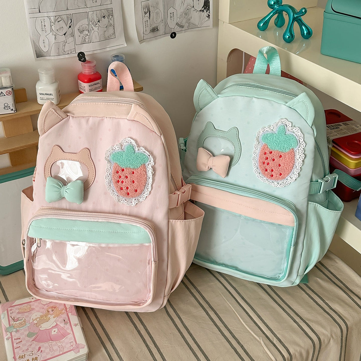 Playful Cat-Ear Themed Backpack LoungeYard — product view 4