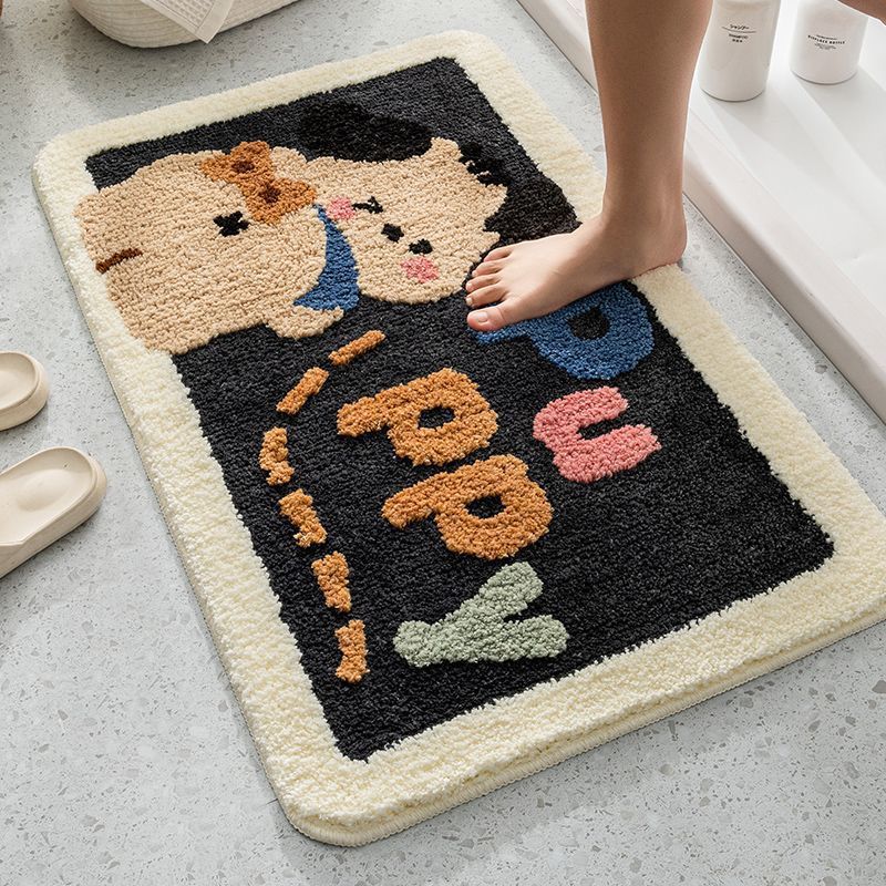 Cute Dog-Themed Bath Mat LoungeYard — product view 2