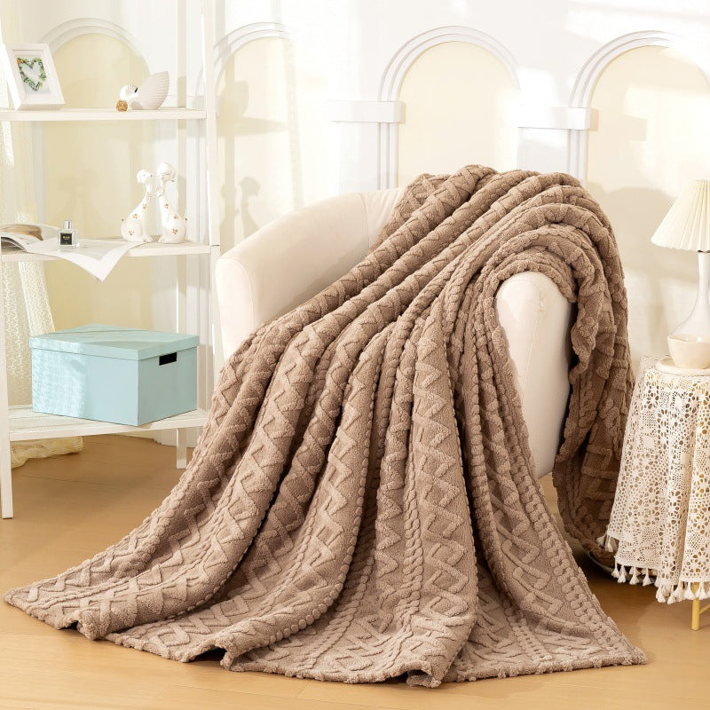 Textured Plush Throw Blanket — product view 1