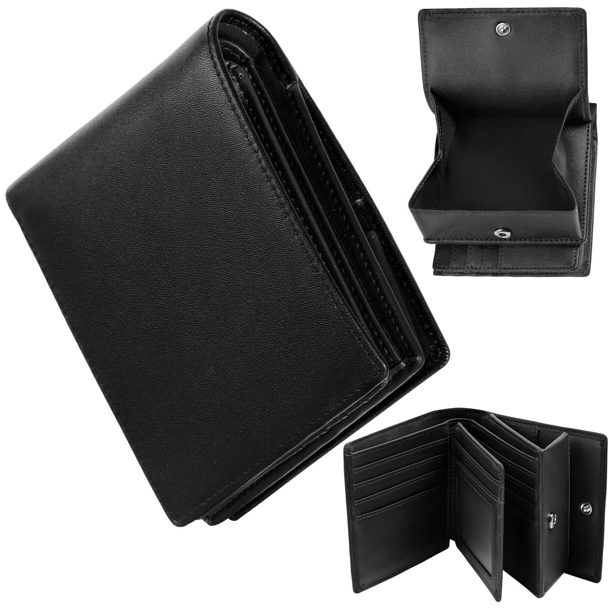 Classic Leather Bi-Fold Wallet LoungeYard — product view 4