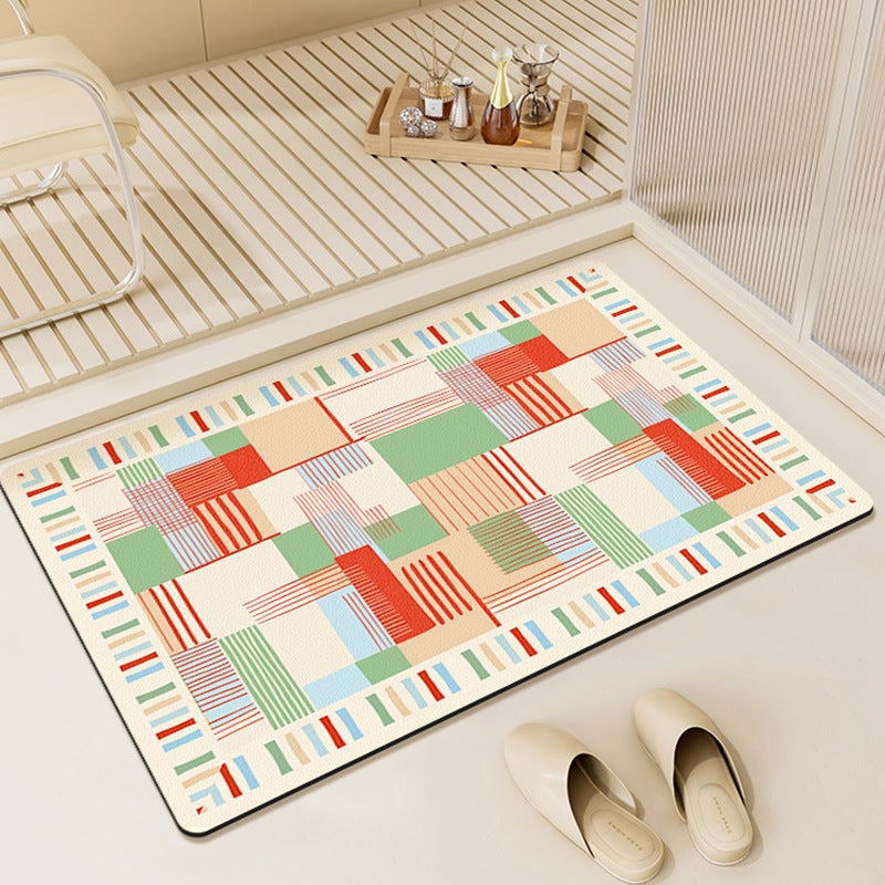 Stylish Geometric Pattern Bath Mat — product view 2