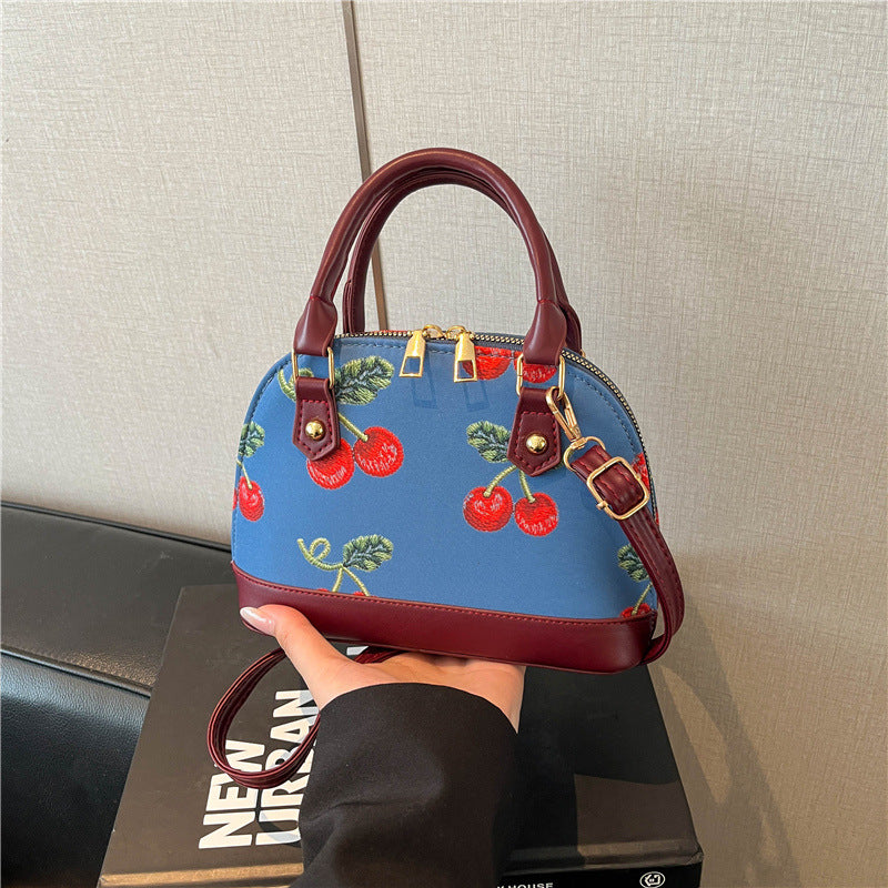 WoEmbroidered Cherry Pattern Handbag LoungeYard — product view 2
