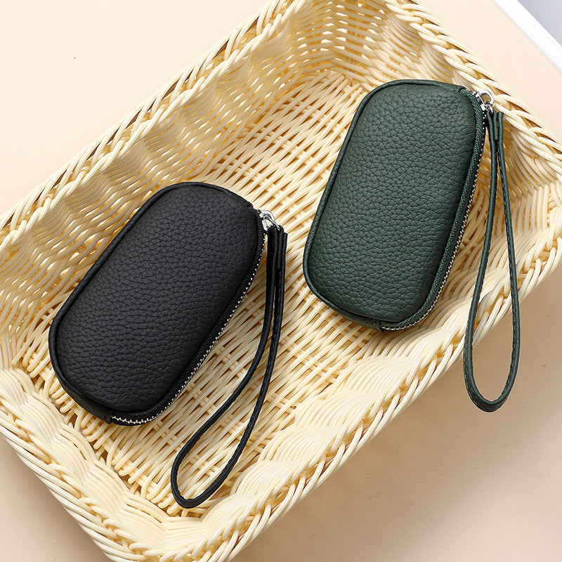 Textured Leather Travel Cosmetic Pouch — product view 5