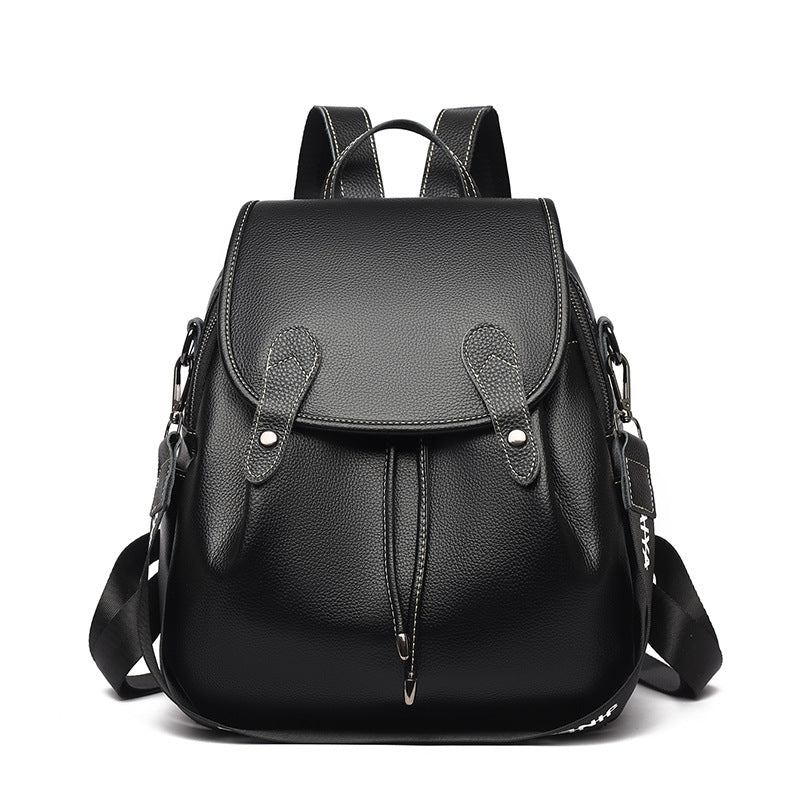 Stylish Leather Drawstring Backpack — product view 1