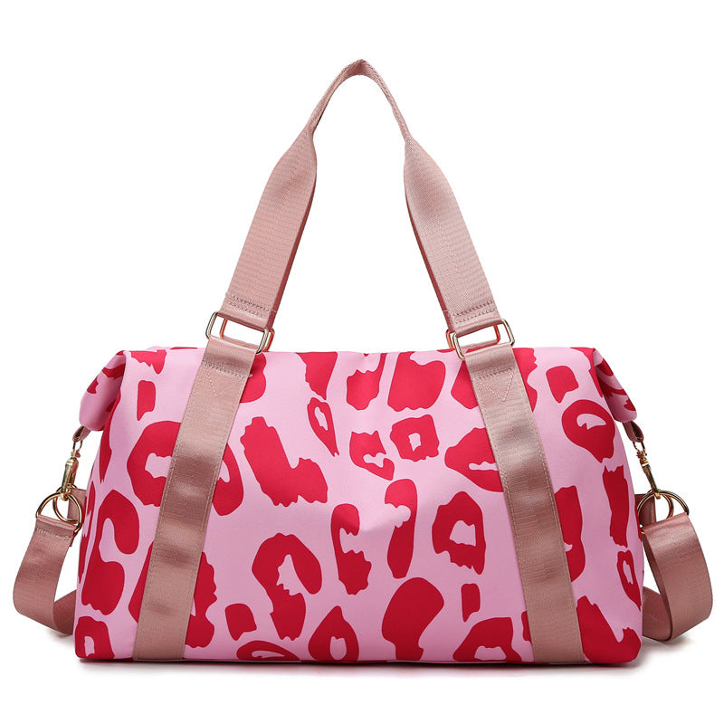 Sporty travel bag with modern leopard pattern LoungeYard — product view 4