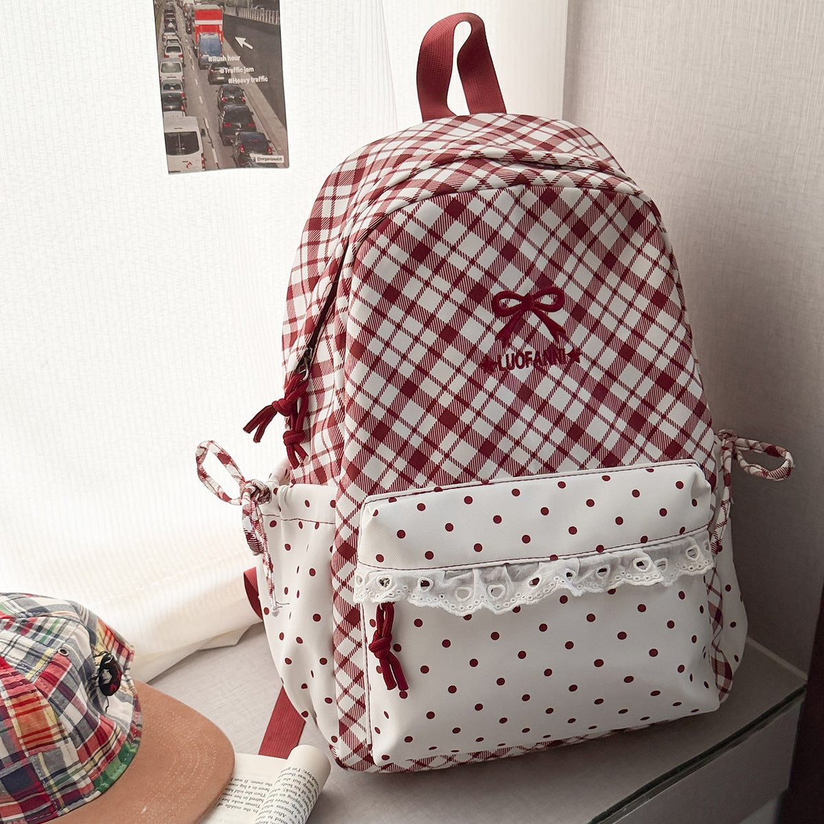 Cute Decorative Printed Backpack LoungeYard — product view 6