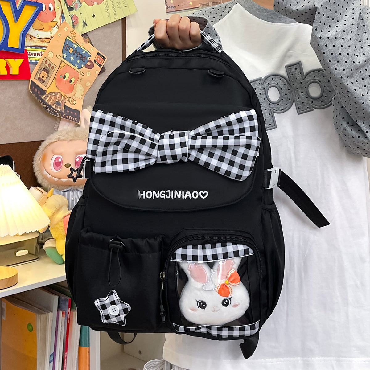 Playful Bow-Embellished Backpack LoungeYard — product view 3