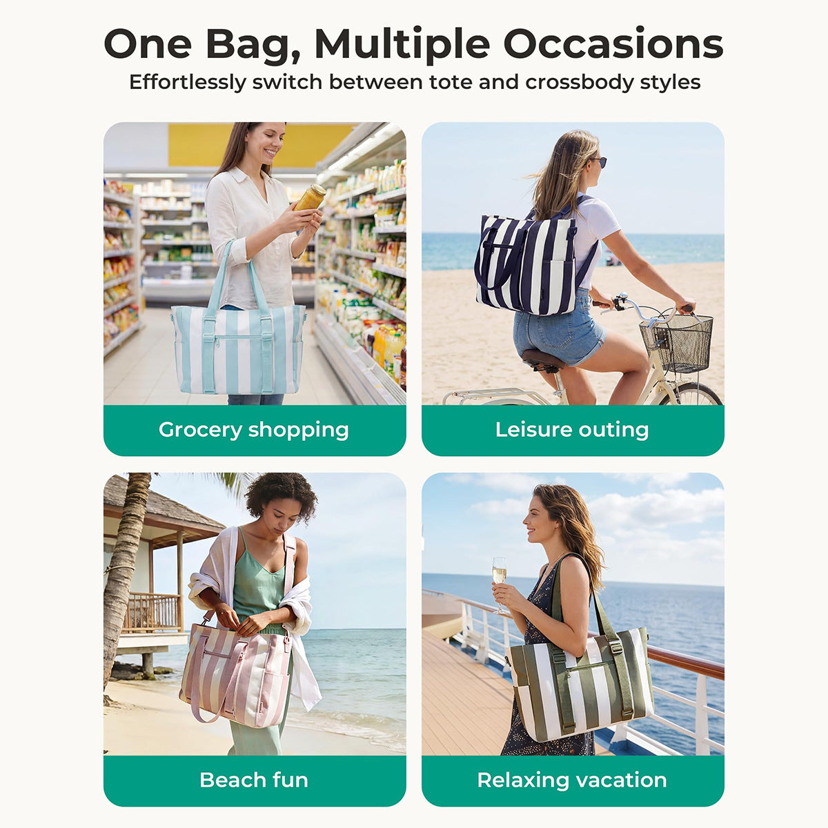 Multifunctional tote bag with practical interior LoungeYard — product view 2