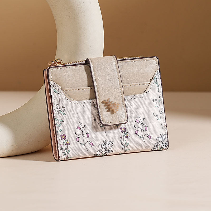 Floral Print Leather Cardholder — product view 4