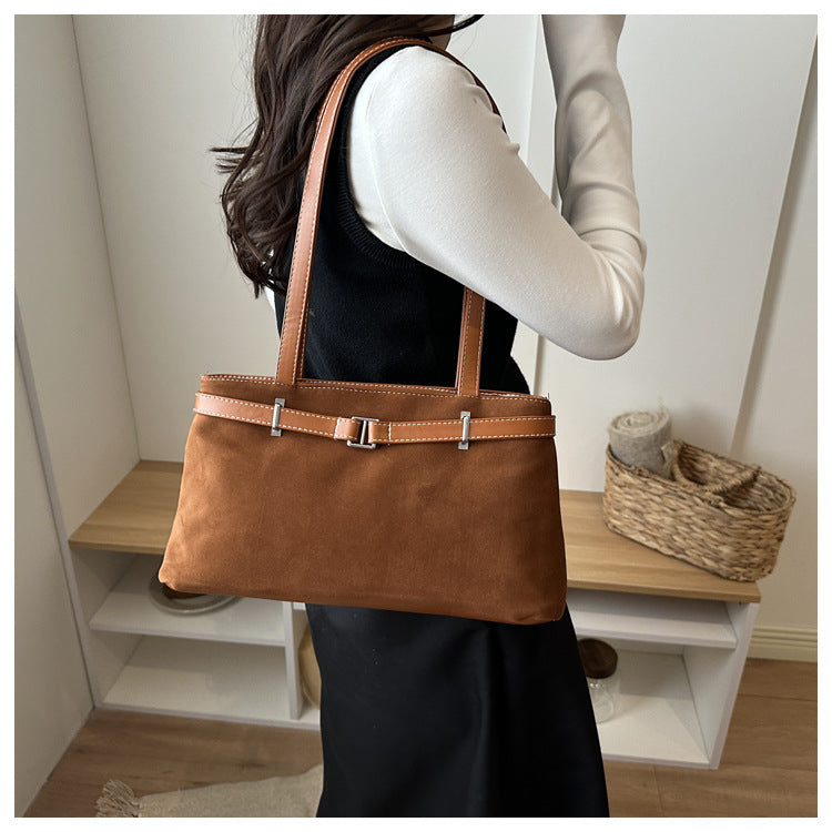 Suede Handheld Satchel — product view 1