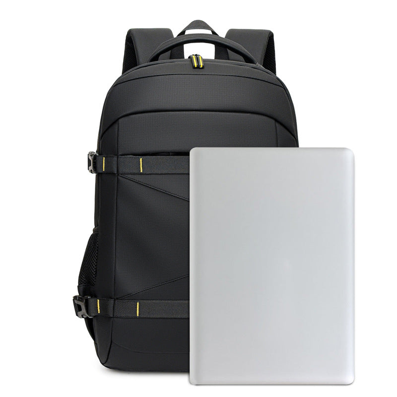 Modern backpack with multidimensional compartments and breathable back LoungeYard — product view 2